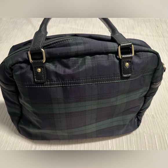 Tommy Hilfilger Quilted Handbag Blackwatch Plaid Nylon Like New - Picture 2 of 4